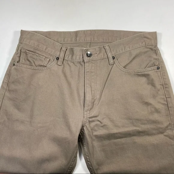 Mens Uniqlo Khaki 5-pocket jean size W33 - Picture 2 of 7